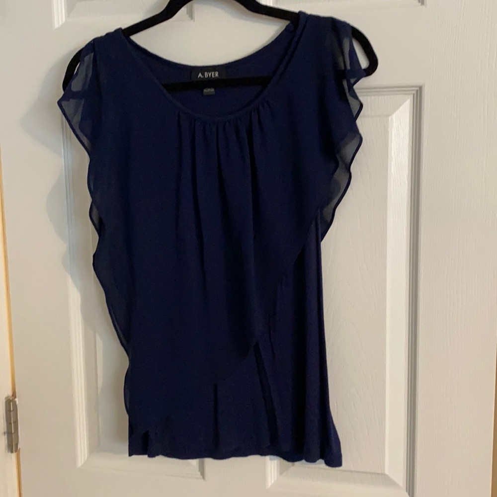Blue flow dress shirt